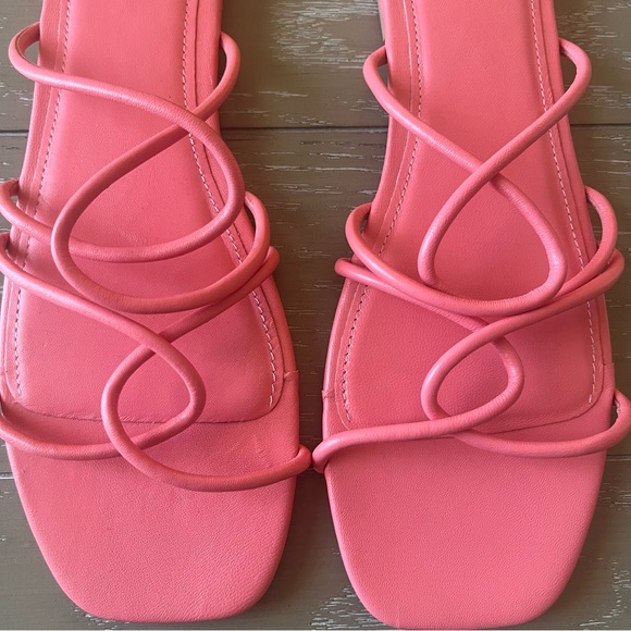 Maeve Anthropologie Pink Strappy Slide Flat Sandals Size 9 Summer NWOT Coastal - Picture 5 of 9
